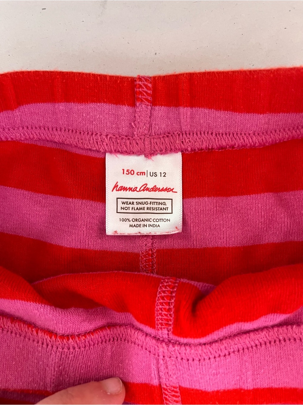Hanna Andersson Lot of 2 Organic Cotton Striped Pajama Shorts 12 - Picture 6 of 8
